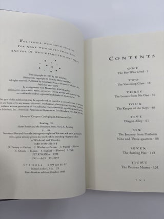 Harry Potter and the Sorcerer's Stone [Early Printing]