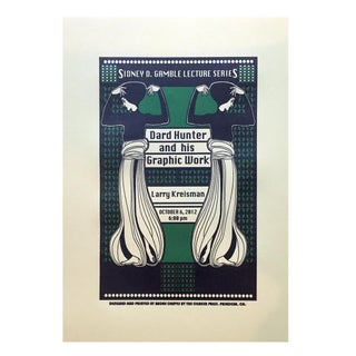 Item #248 "Dard Hunter and his Graphic Work" Poster. Andre Chaves