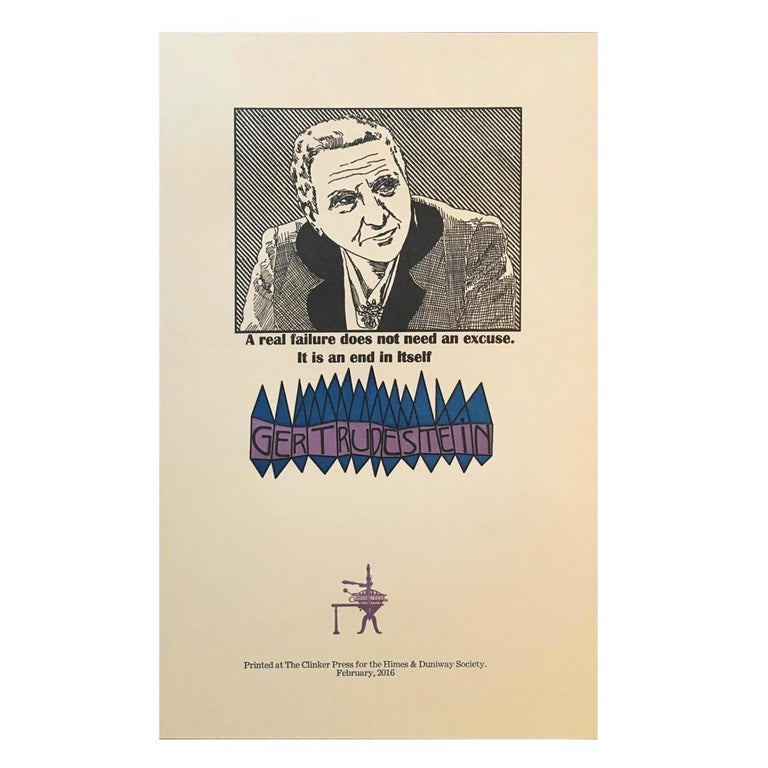 Item #249 Gertrude Stein Poster. Andre Chaves.