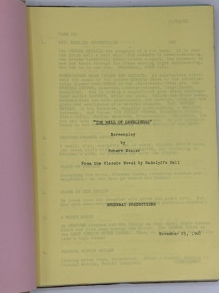 "The Well of Loneliness" 1968 Movie Script